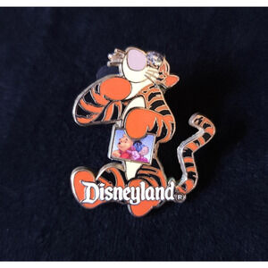 Disneyland Tigger w/ Winnie the Pooh Photo Official Trading Pin 08 Mickey Clasp